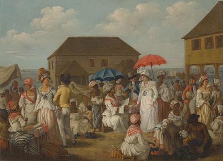 Linen Market, Dominica ca. 1780 by Agostino Brunias. Wikimedia Commons.