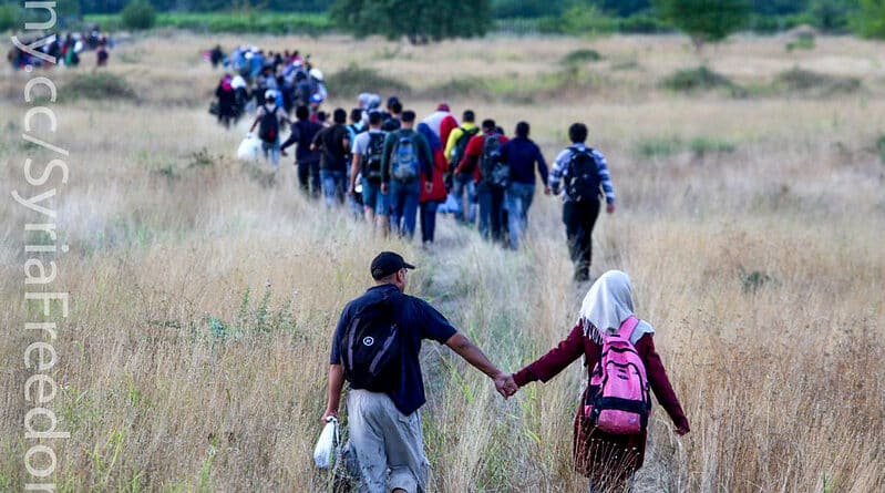 Migranti siriani. Immagine ripresa da Flickr/Freedom House in licenza CC
